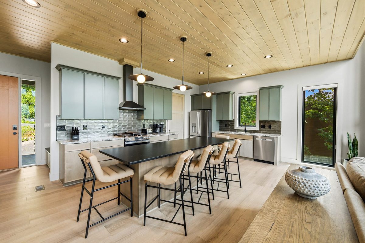 Kitchen with island bar seating at 1813 Red Bone Way, Sevierville TN